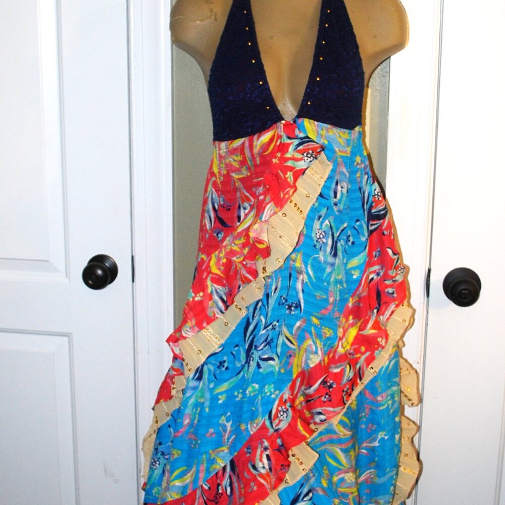 OOAK 1 piece fairy dress, bohemian style sundress, boho gypsy, beachwear